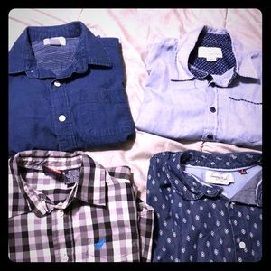 Boys button up shirts lot of 4 shirts GUC